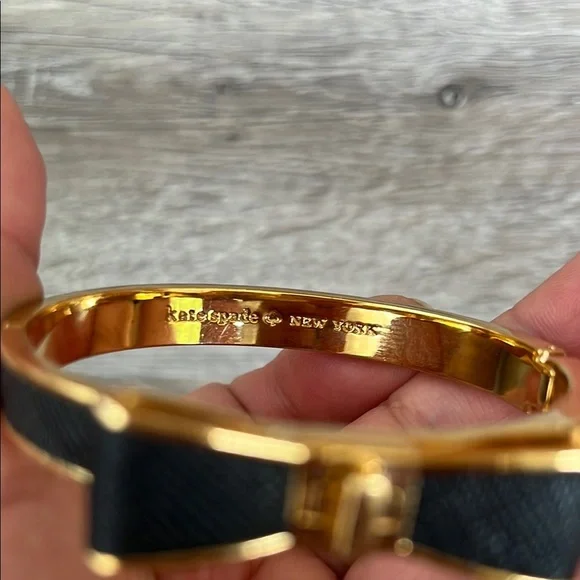 Kate Sapade Gold and Black Bow Bracelet - Picture 4 of 4